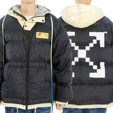 [Off White]스캐폴딩 OMED019F 19E15025 3201 남자 후드 패딩 점퍼