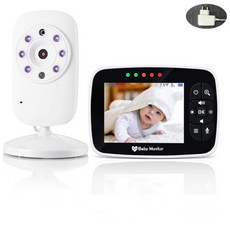 베이비캠 홈카메라 가정용 반려동물 CCTV 펫카메라 새로운 3.5 인치 모니터 카메라 야간 투시경 비디오 무선 야간 토크 인터폰 보안 카메라 모니터 보안카메라, 러시아, EU 플러그