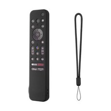 충격 방지 TV 컨트롤러 보호대 커버 발광 실리콘 리모컨 케이스 소니 4K 8K HD TV용 교체 부품 KD55X80K, 3) Black, 1개