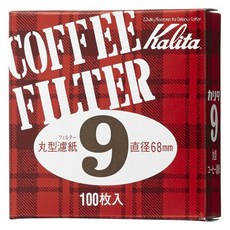 칼리타 원형 커피 필터 9, 1개, 100개 1개, 100개