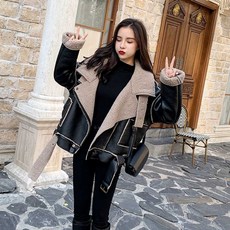 여성용 겨울 숏 가죽 점퍼 재킷 겨울 필수템