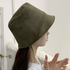 스웨이드 퍼 벙거지 여성 추조 얼굴이 작아 보인다 레쉬가드 버킷햇 인싸템 가을 계절 모자