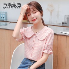 쉬폰블라우스룩 여성의류 여름옷 트렌드 스타일리시 상의 반팔 스위트