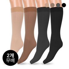 마켓콩 여성 미센조 테리 기모 판타롱 스타킹(2매) 무릎 반스타킹