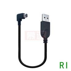 미니5핀케이블 usb연결선 호환 지원 대시 캠 케이블 USB 전원 라인 짧은 V3 포트 차량 미니 범용 팔꿈치 오, 04 Right_02 0.5M, 1개