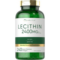 Carlyle 대두 소이 레시틴 2400mg 4개월분 소프트젤 캡슐, 120회분, 1개