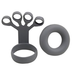 손가락 훈련 실리콘 손 확장기 손가락 손 그립 손가락 들것 트레이너 강도 저항 밴드 손목 운동 R66E, 회색, 1개