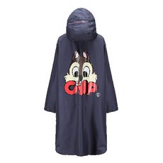 칩앤데일 다람쥐 칩엔데일 비옷 우비 레인코트 성인 귀여운 디즈니 캐릭터 눈 비 네이비 핑크 옐로우