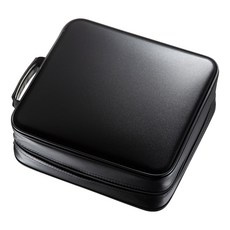 SANWA 시디롬 수납함 CDDVD 가방 블루레이 접시통 차량탑재 대용량 나비 편, 320 개입 블랙