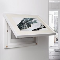 빈티지 현대 추상화 풍경화 벽화 액자 벽걸이 그림 복이오는, 미터 박스 B 거울_50x62cm