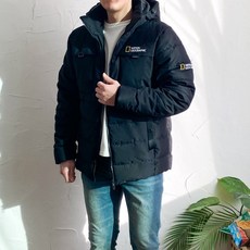 네이션 지오그래픽 캐시미어 안감 겨울 패딩 후드 집업 점퍼