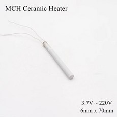 3mm x 33mm 5V 12V 24V 110V 220V MCH 고온 세라믹 히터 튜브 알루미나 전기 난방 덕트 파이프 HTCC 금속 건조, 17 6mm x 70mm_08 220V, 1개