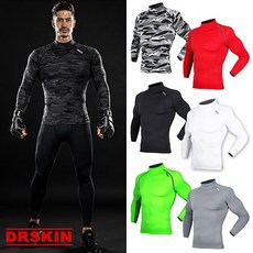 기타브랜드 DRSKIN 남성 기능성 컴프레션 긴팔 티셔츠 언더 레이어 스포츠 웨어