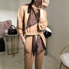 수입 레오파드 투피스 세트