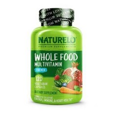 면역력강화 멀티비타민 Naturelo 내추렐로 홀 푸드 포 맨 120 베지캡슐 Whole Food Multivitamin for Men Vegetarian Capsules, 1개, 120정