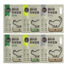 콩이래 두부모래 8L, 편백, 6개