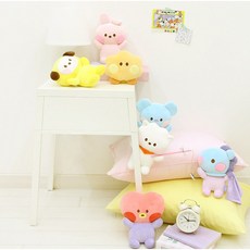 BT21 쿠키 치미 타타 인형 알제이 슈키 망 쿠션 미니니 애착인형, 망5756