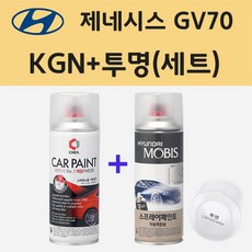현대 제네시스 GV70 KGN 스토르그린 주문 스프레이 페인트 + 투명스프레이 200ml, 1개