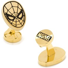 Cufflinks Inc. 마블 스파이더맨 굿즈 커프스 링크 커프 링크스 버튼 정장 셔츠 단추 블랙 골드