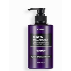 쿤달 허니 앤 마카다미아 단백질 트리트먼트 아로마에디션 라임바질앤만다린 500ml, 3개