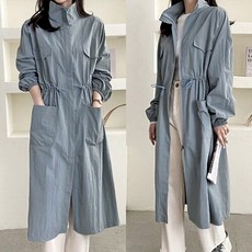 사파리스팟 우먼 1/2 베이직 사파리 롱슬리브 티셔츠 스카이 사파리 스팟 여성 1/2
 쉬즈미 OTR-015 하이넥 스트링 야상 롱점퍼 바람막이 사파리 자켓 바바리