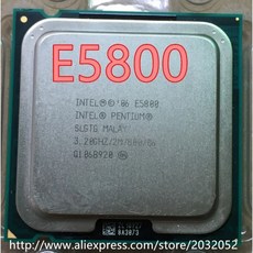 오리지널 인텔 펜티엄 듀얼 코어 E5800 e5800 CPU 프로세서 (3.2Ghz/ 2M /800GHz) 소켓 775