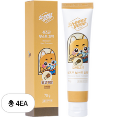 쉬즈곤 부스트 강아지 바르는 치약 치석 제거 닭고기향, 4개, 70g