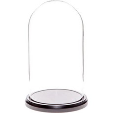 NMT 5.5 x 10 Glass Display Dome Cloche (블랙 우드베이스) [Black Wood Base] - P042101MZ2Q8FW6, Black Wood Base