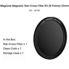 SmallRig MagEase 마그네틱 VND 필터 키트 CPL 1/4 블랙 미스트 스타 크로스 아이폰 4215 52mm, 04 Star-Cross 4218