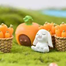 당근 토끼 캐릭터 미니어쳐 8종 SET 화분 꾸미기 재료, 당근토끼 8종 SET