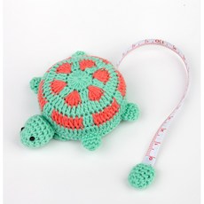 거북이줄자 뜨개질로 만든 자동 줄자 150cm, 13민트오렌지, 1개