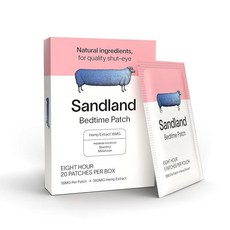 Sandland 취침 패치 천연 수면 지원 경피 패치 20개 성분 멘톨 멜라토닌 3mg 미국 제조