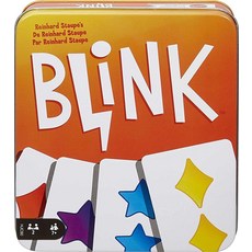Mattel Games Blink 카드 게임 가족 및 파티를 위한 수집용 보관 틴 케이스 어린이에게 쉬운 116520, Mattel Games Blink 카드 게임, 가족 및