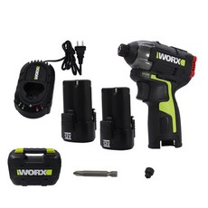 웍스 WORX WU132 충전임팩드라이버 12V 2.0Ah 배터리2개, 1개