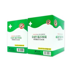 유성진 멸균가아제 소형 5cm*5cm*5매입 X20개/1박스+유성진 멸균가아제 대형 10cm*10cm*5매입 X20개/1박스, 1세트, 5매입 - 유성진멸균