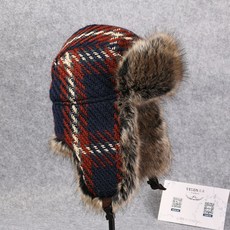 VISON 남녀 니트 귀달이 군밤 털모자 비니 방한모, M(58cm), 네이비고동