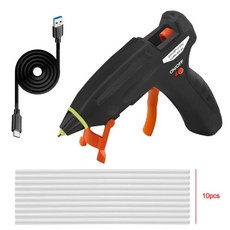 핫멜트 총 건 글루건 전기 DIY 충전식 리튬 무선 글루 머신 핸드 크래프트 전동 공구 수리 키트 10W 897889, [01] LF201 set 2, 1개