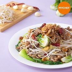 차돌숙주볶음