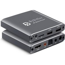 Differ 4K Ultra HD Digital Media Player USB 드라이브/Micro SD 카드용 TV MP4 비디오 플레이어 H.265/HEVC 디지털 사이니지 - divx4k