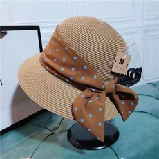 여성 여름 해변 썬캡 바캉스 휴가 비키니 통기성 모자 백신 여행 자외선 차단 나비 리본 라탄 비치 캡