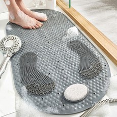 욕실 미끄럼방지 발판 패드 화장실 바닥 흡착 매트 욕실깔판 물빠짐매트 화장실깔판 목욕탕발판 바닥깔개 목욕탕미끄럼방지 목욕탕매트 논슬립미끄럼방지매, 그레이
