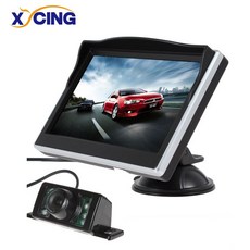 Xycing 5 인치 tft lcd 컬러 모니터 자동차 후면보기 모니터 디지털 hd 스크린 차양 모니터 + 7 ir 조명 자동차 후면보기 카메라|lcd color monitor, 1개, Monitor 800 480, 단일