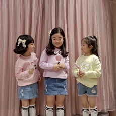 로엠걸즈 !!!폭탄세일!!!봄 칼라 3단쭈리 맨투맨