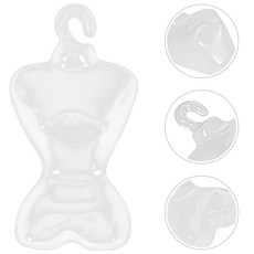 플라스틱 원피스 마네킹 투명 코트 행어 미니 의류 거치대 랙 스커트 액세서리 100 개, 1.As Shown 10.5x4.5cm