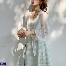 쇼핑하자 여성 레이스 숏 가디건J7 593860060523