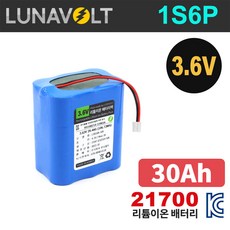 국산셀 21700 1S6P 3.6V 30Ah (PTC) 리튬이온 배터리 팩