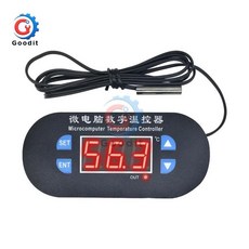 XH-W1308 W1308 AC 110-220V NTC 조정 가능한 디지털 쿨 히트 센서 레드 디스플레이 온도 컨트롤러 서모 스탯 스위치, 1. 12V NTC red display, 1개