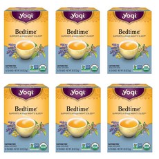Yogi Tea Bedtime Supports a Good Nights Sleep 요기티 디카페인 베드타임 굿나잇슬립 티백 6팩 총 96개입, 1개