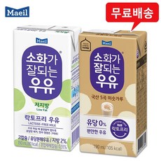 매일 소화가잘되는우유 락토프리(저지방48+미숫가루24)무배, 190ml, 1세트