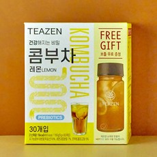 [크루몰] 방탄소년단 정국이 하루 두포씩 마시는 티젠 레몬 콤부차 5g x 30개입 + 전용 텀블러 증정 + 크루몰 사은품 크루몰에서만 전용 사은품 증정, 1개